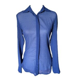 BEBE Sequin Royal Blue Blouse🦎🌵